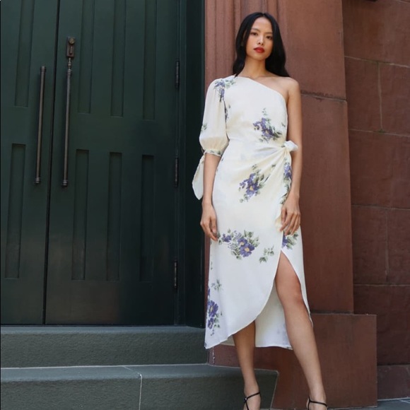 Reformation one shoulder midi dress - Picture 2 of 8
